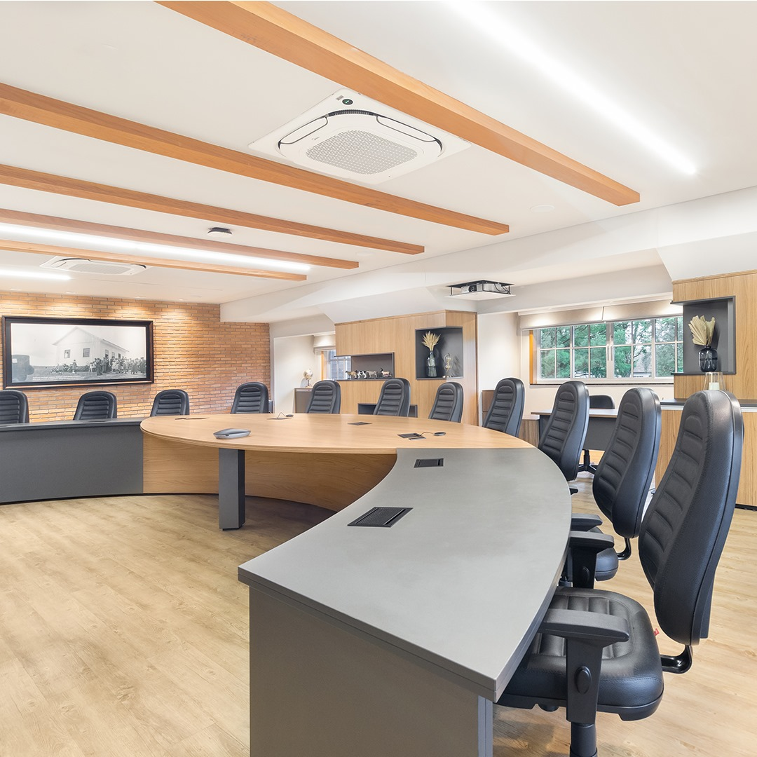 sala de conferências desenvolvido e executado pela Gmobili para a Cooperativa Castrolanda